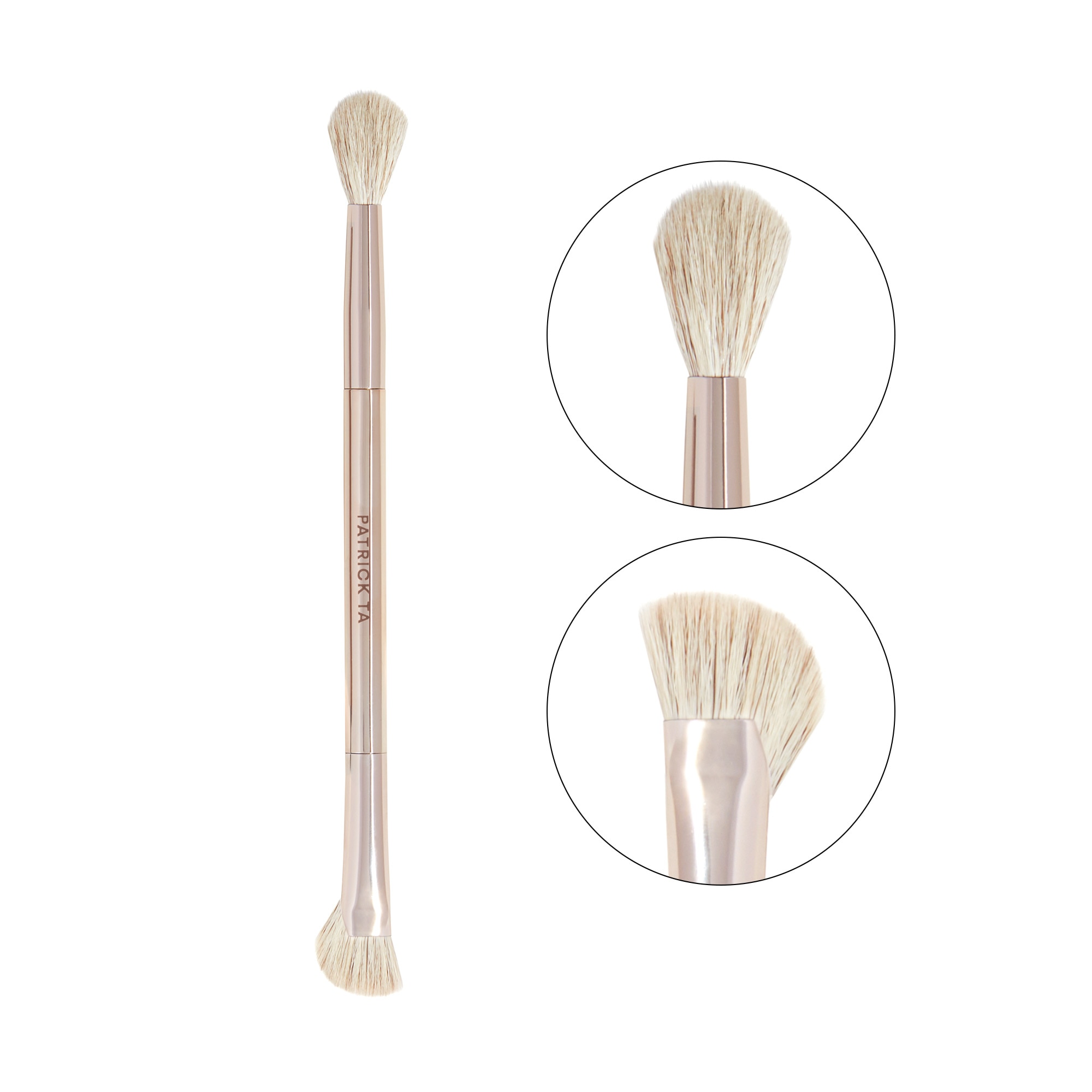 DUAL ENDED PRECISION NOSE CONTOUR BRUSH (BROCHA DE DOBLE PUNTA PARA CREMA Y POLVO)